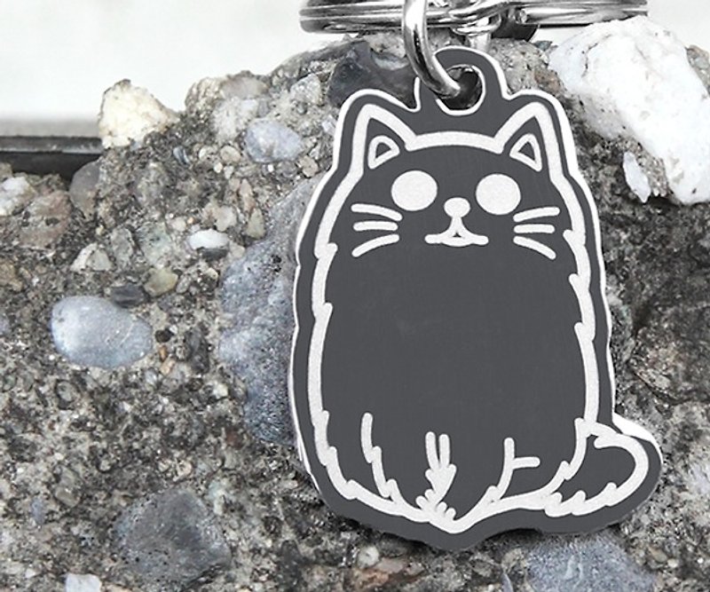 [Persian cat] Exclusive to "cat shape"-custom brand (6 color diamonds) ◆cute x anti-lost ◆ - Collars & Leashes - Other Metals 