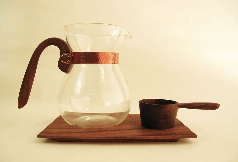 露 La Rosee 木質手感咖啡壺組/經典收藏版/胡桃木組/預購款 - 咖啡壺/咖啡周邊 - 木頭 咖啡色