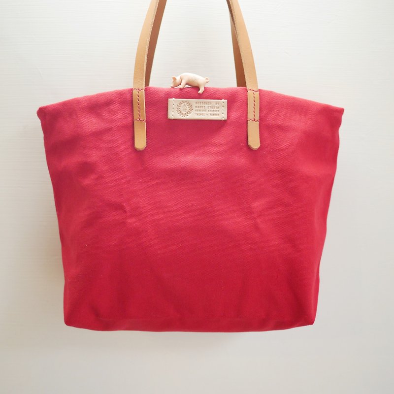 Spring pig Little Red Riding Hood bag limit of 50 parts} { - Handbags & Totes - Genuine Leather Red