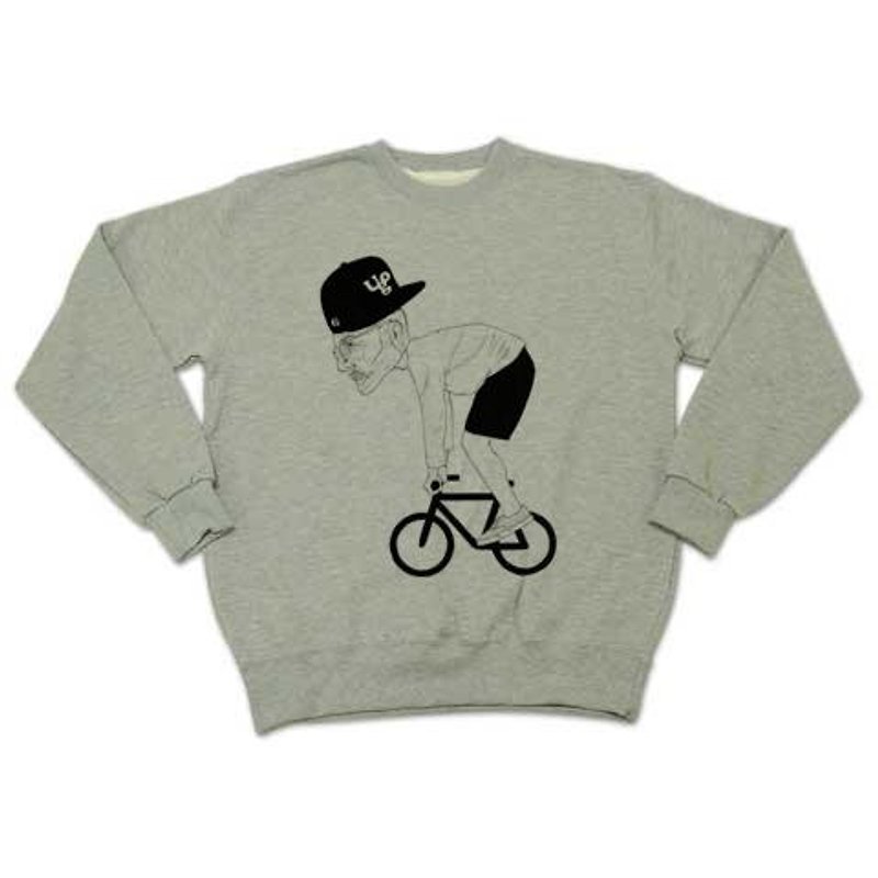 beard bicycle (sweat) - เสื้อยืดผู้ชาย - วัสดุอื่นๆ 