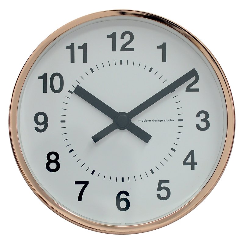 Mesa-Inner diameter clock with circular arc 2 in 1 (metal) - Clocks - Other Metals Orange
