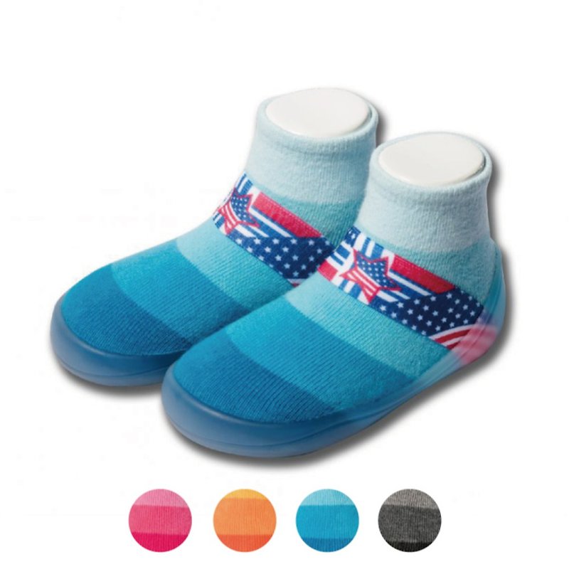 [Feebees] Beginner Series_Four Candies (Toddler Shoes, Socks, Children's Shoes, Made in Taiwan) - รองเท้าเด็ก - วัสดุอื่นๆ สีน้ำเงิน