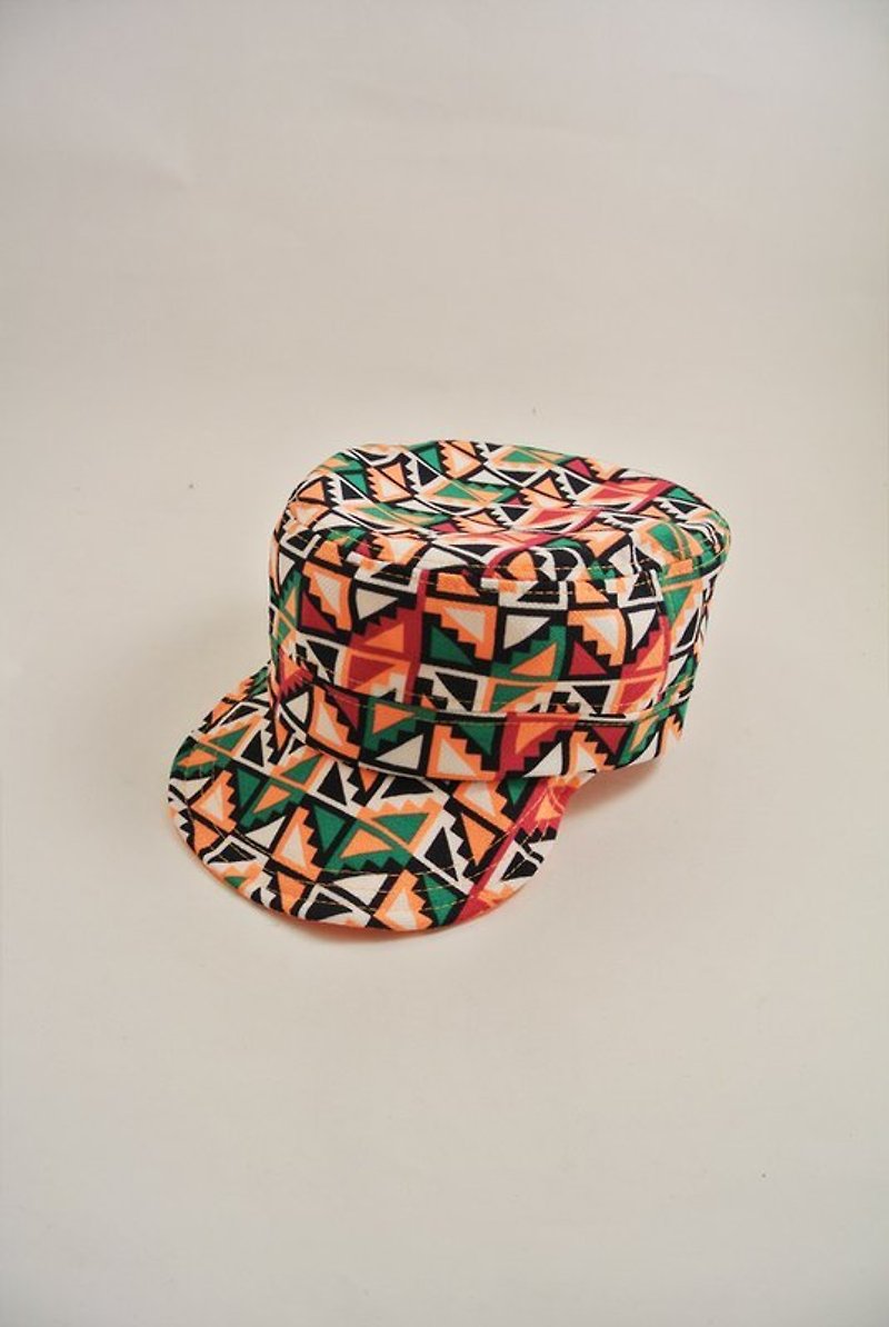 耐A阿尼晒．幾何花花帽 - 帽子 - その他の素材 多色