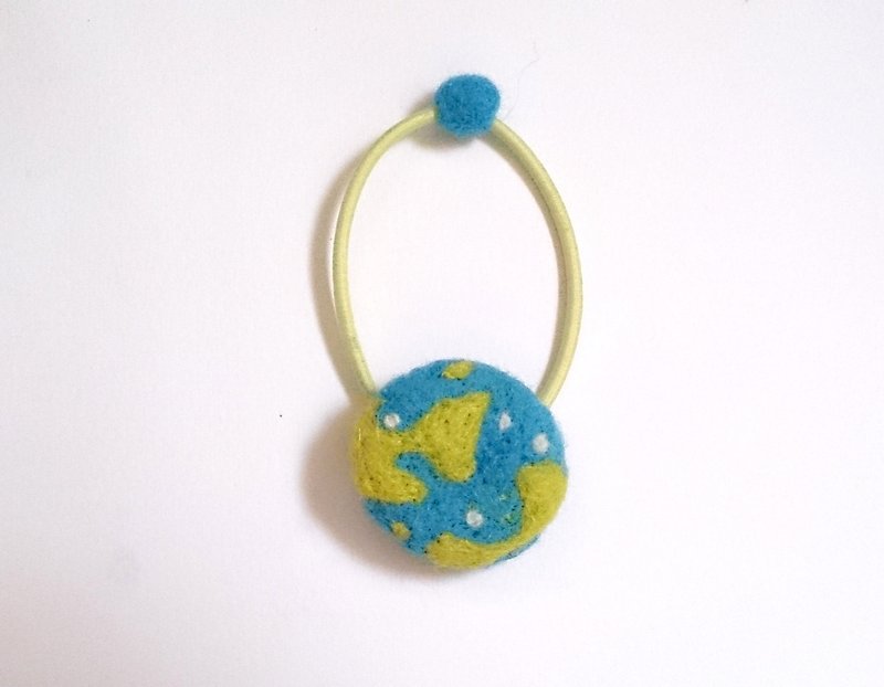Love the Earth wool felt hair band - Earth may be hairy - Hair Accessories - Wool Multicolor