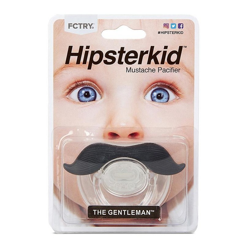 La Chamade / Mustachifier BPA Free pacifier - The Gentleman - Baby Bottles & Pacifiers - Silicone Black