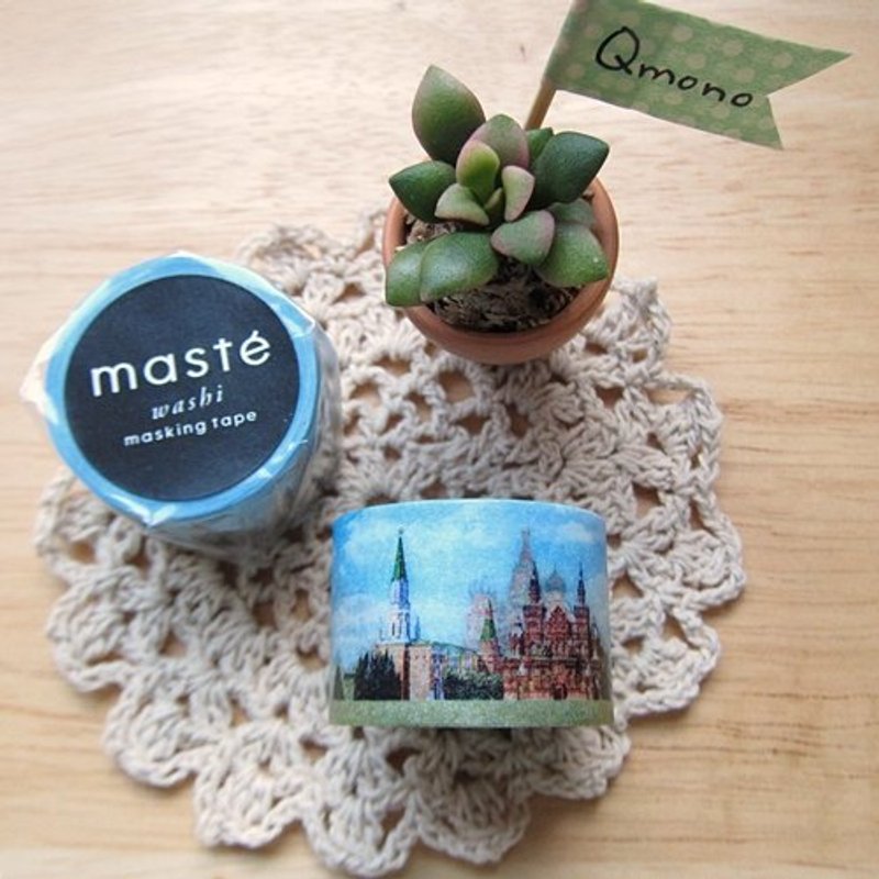 maste Masking Tape and paper tape Multi series [World Street - Russia (MST-MKT10-B)] - มาสกิ้งเทป - กระดาษ สีน้ำเงิน