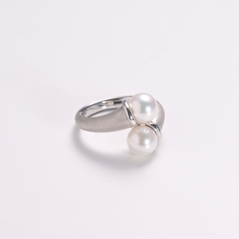 Akoya pearl Silver ring, silver color - แหวนทั่วไป - โลหะ สีเงิน