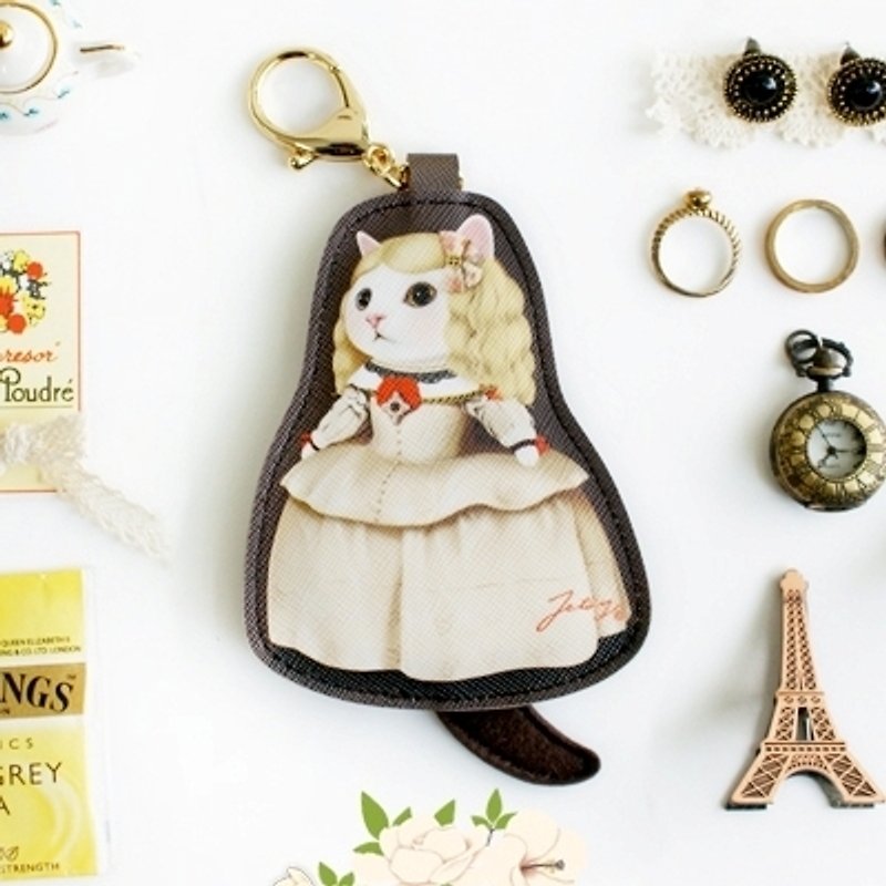 JETOY, Choo choo sweet cat doll keychain purse _Margarita (J1406904) - ที่ห้อยกุญแจ - หนังแท้ 
