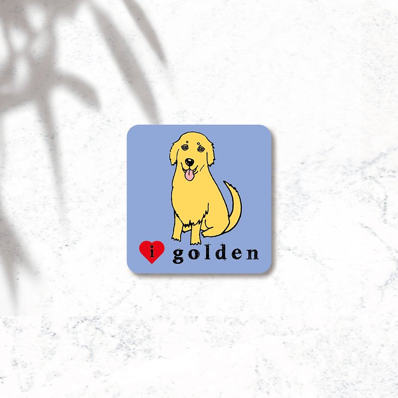 PL Illustration Design-Waterproof Animal Sticker-Golden Retriever Pug Dog Shiba Inu Chihuahua - Stickers - Paper Multicolor