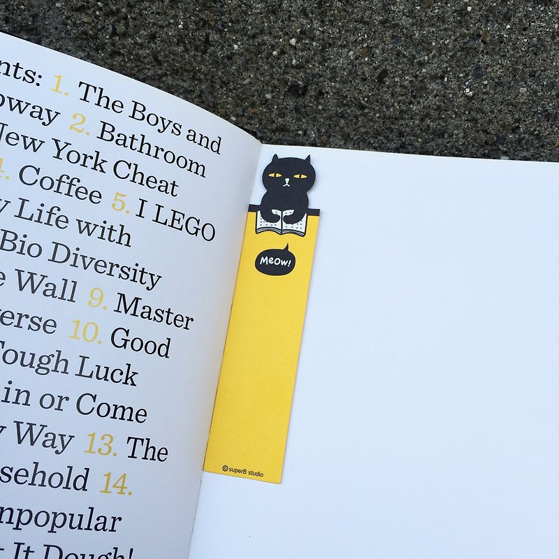 Badkitty Bookmark ✦Lets Read Together! - Cards & Postcards - Paper Yellow