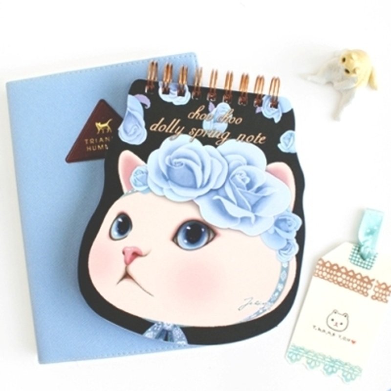 Jetoy,Choo choo 甜蜜貓隨身線圈筆記本_Blue rose(J1408203) - 筆記本/手帳 - 紙 多色