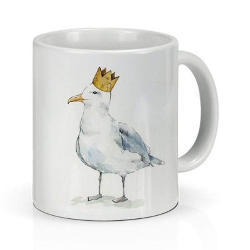 Mug / coffee cup / 【Free Bird】 - Mugs - Porcelain White