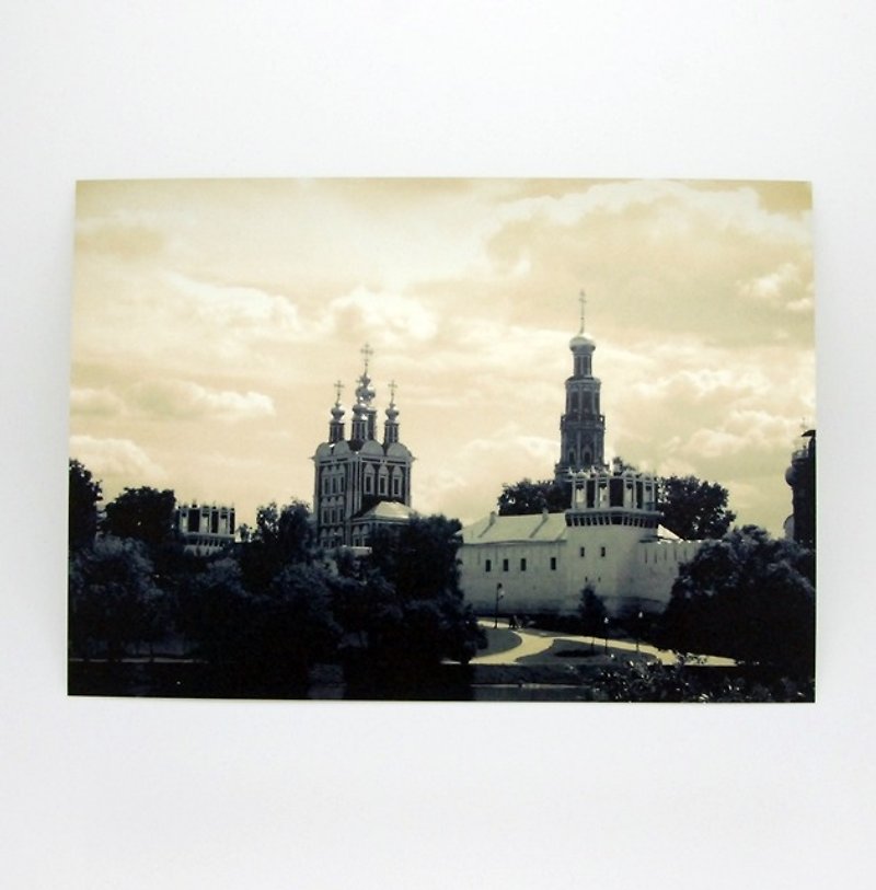旅行はがき: ノヴォデヴィチ女子修道院と墓地、モスクワ、ロシア - カード・はがき - 紙 カーキ