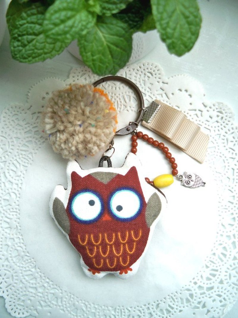 Meng Owl Charm -D - Charms - Other Materials Multicolor