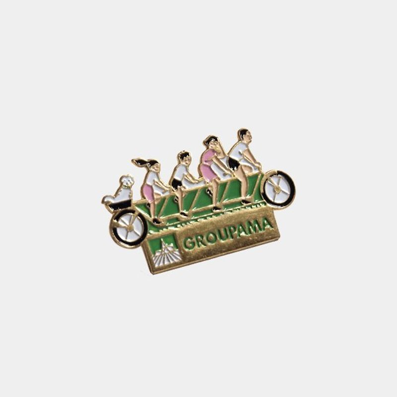 │moderato│Go! Go! Bicycle! Bicycle travel pin badge badge / Broadwood small theatrical Travel - Badges & Pins - Other Metals Green