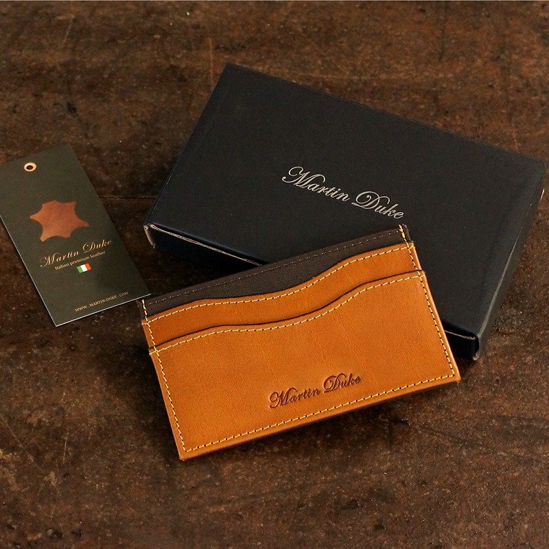 SVEN leather card holder - ที่เก็บนามบัตร - หนังแท้ สีนำ้ตาล