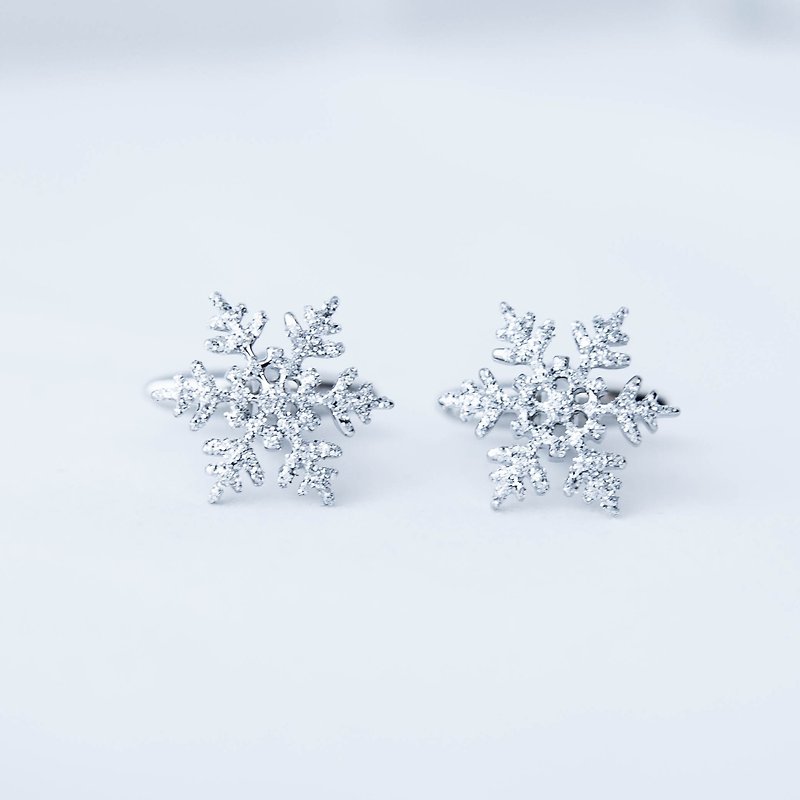 Sparkling Snowflake Cufflinks - Cuff Links - Other Metals 