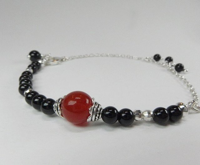 black tourmaline anklet