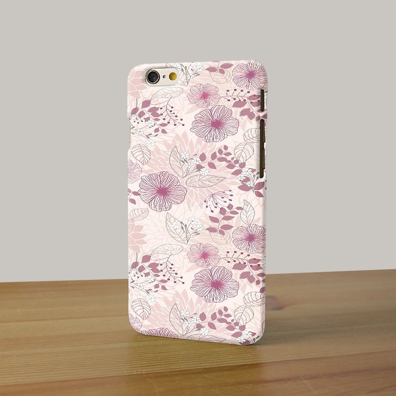 Flower pattern soft pink 16 3D Full Wrap Phone Case, available for  iPhone 7, iPhone 7 Plus, iPhone 6s, iPhone 6s Plus, iPhone 5/5s, iPhone 5c, iPhone 4/4s, Samsung Galaxy S7, S7 Edge, S6 Edge Plus, S6, S6 Edge, S5 S4 S3  Samsung Galaxy Note 5, Note 4, Not - Other - Plastic 