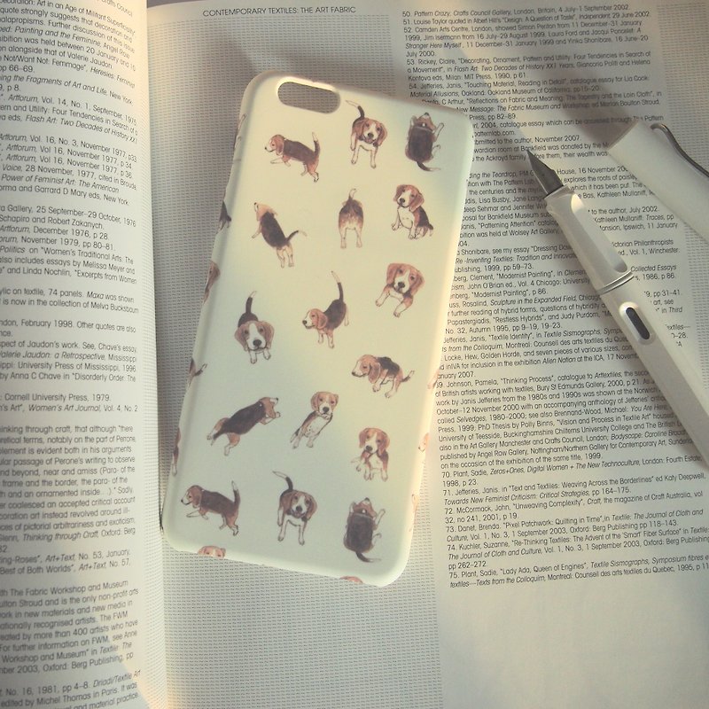 Beagle iPhone Case - เคส/ซองมือถือ - พลาสติก ขาว