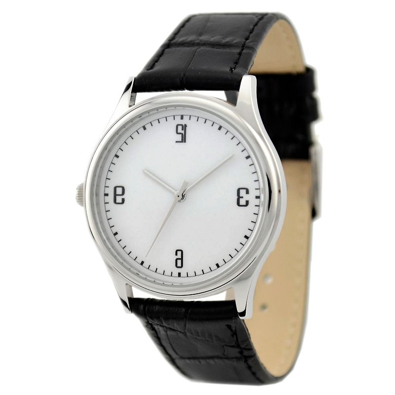 Left watch white reverse word - Women's Watches - Other Metals White