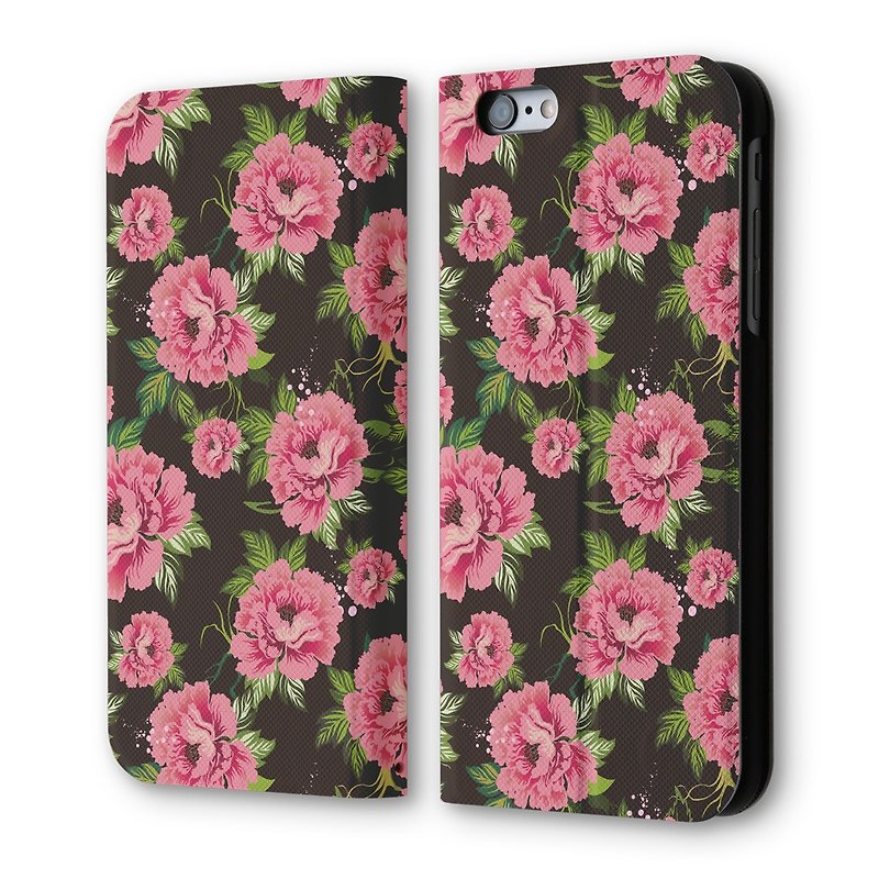 Mother's Day Discount iPhone 6/6S Flip Type Leather Case Garden Fantasia - เคส/ซองมือถือ - หนังเทียม สีม่วง