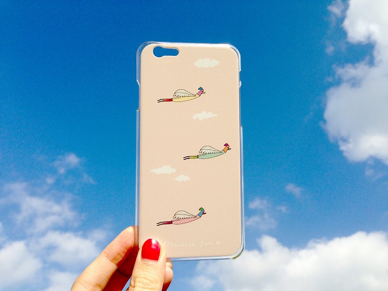 ✿Macaron TOE✿ Chickens Fly Through /Hard iPhone Case - Phone Cases - Plastic Pink