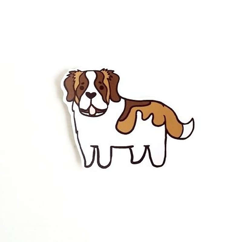 1212 fun design waterproof stickers funny stickers everywhere - St. Bernard dog - Stickers - Waterproof Material Brown