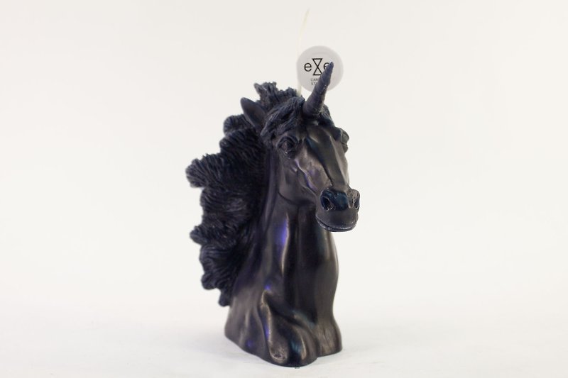 蠟 香氛蠟燭/燭台 黑色 - 黑色-大獨角獸造型蠟燭 Unicorn Candle
