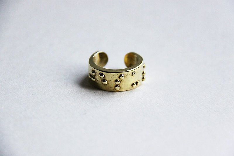 Braille Ring - Jesus Written - Unique Design Statement Ring Jewelry - General Rings - Other Metals Gold