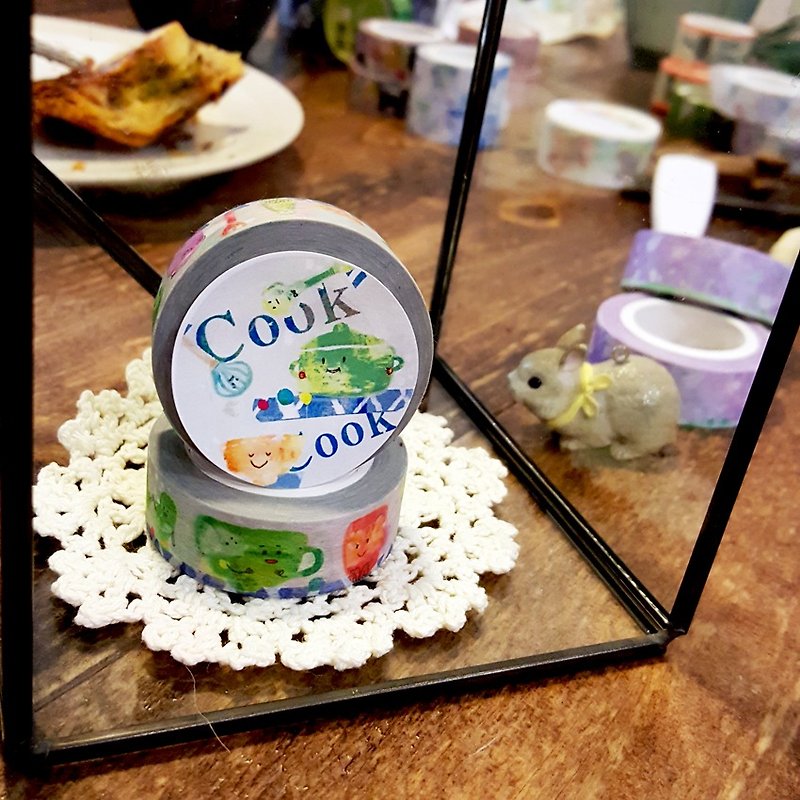 COOK COOK /  washi tape - มาสกิ้งเทป - กระดาษ สีน้ำเงิน