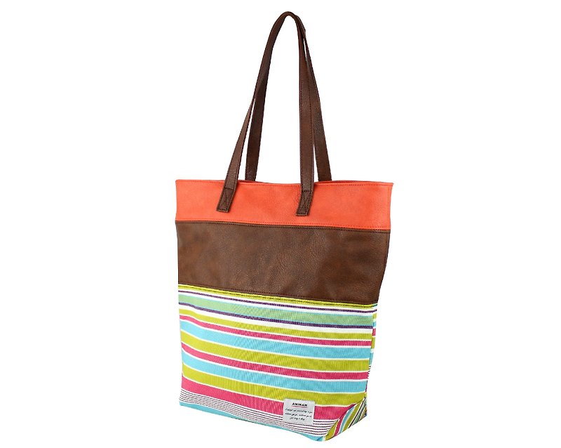 AMINAH-Brown Dream Tote Bag【am-0268】 - Messenger Bags & Sling Bags - Polyester Brown