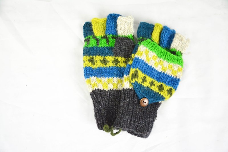 羊毛針織兩用手套-公平貿易 - 手套/手襪 - 其他材質 多色
