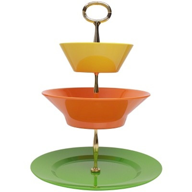 GINGER │ Denmark and Thailand Design - three colorful picnic cake rack - Small Plates & Saucers - Plastic 