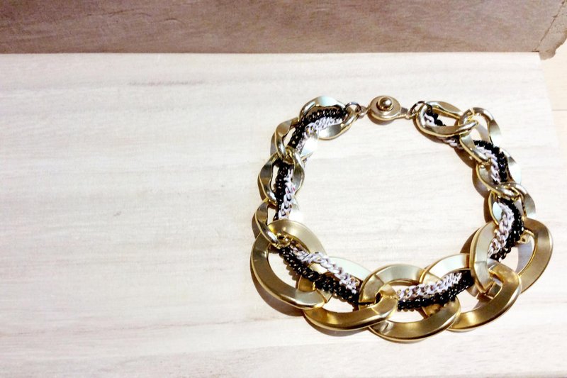 ♦ Bracelets ♦ ~ ♥ universe - crude fine mist Gold + double platinum ✿ - Bracelets - Other Metals Gold