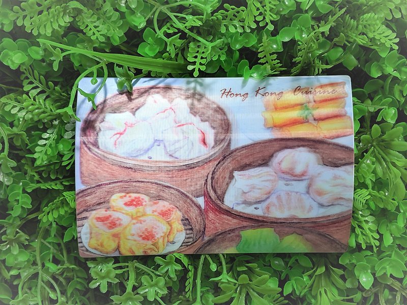 Hand drawn Postcard - Dim Sum (3D cards) - Cards & Postcards - Plastic Multicolor