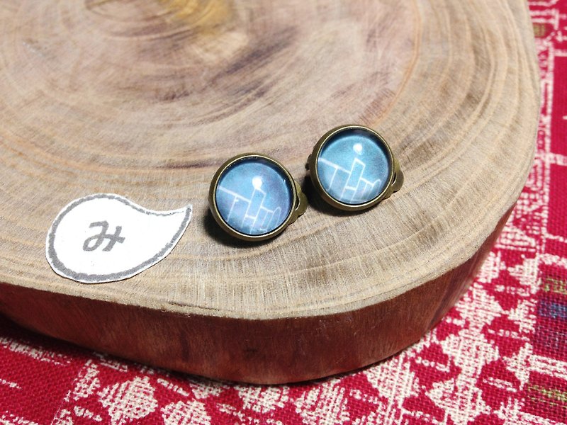 【 耳環 】雨宮先生的秘密*可改夾式 - 耳環/耳夾 - 其他金屬 藍色