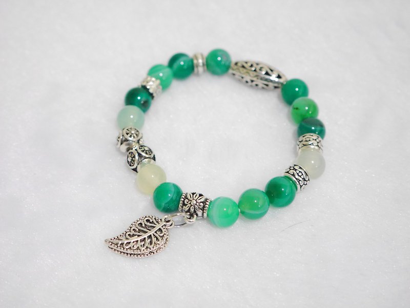 S&A Hope Color Green Beaded Bracelet - Bracelets - Other Materials Green
