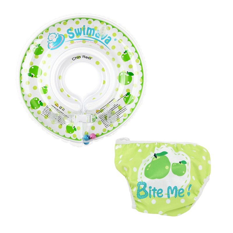 Swimava Green Apple Baby Swimming Neck / Diaper Set - Kids' Toys - Plastic Green