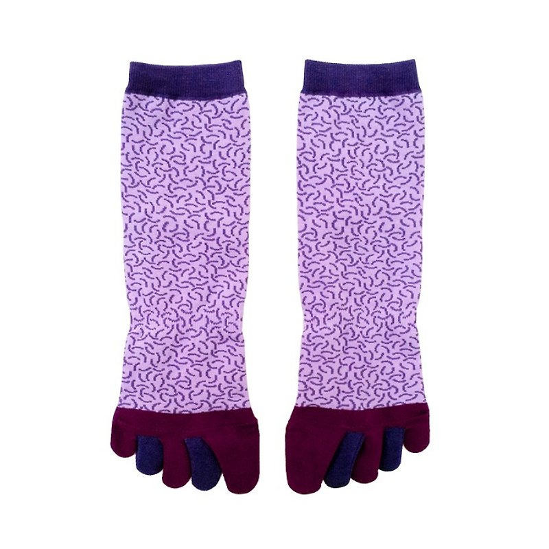 Taiwan's outer island fruits and vegetables / pink purple / passion if series socks - Socks - Cotton & Hemp Purple