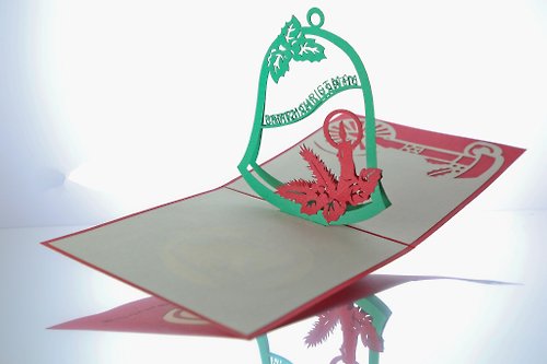 3D藝風館 3D聖誕鈴鐺立體卡片