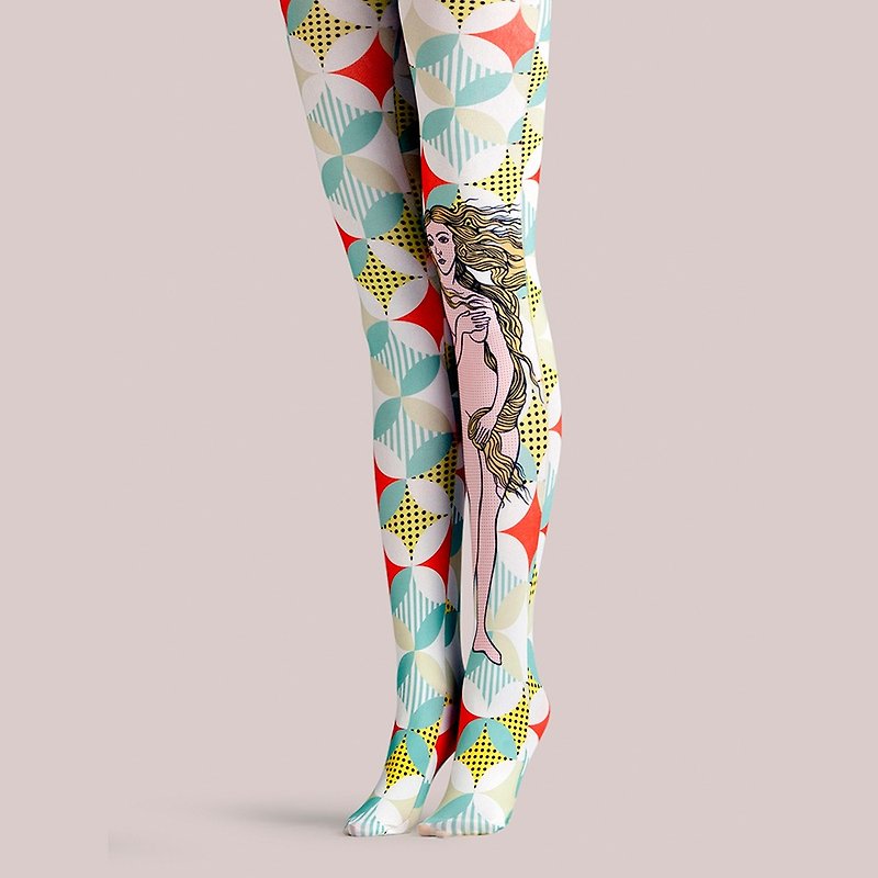 viken plan 設計師品牌 連褲襪 棉襪 創意絲襪 圖案絲襪 維納斯 - 襪子 - 棉．麻 