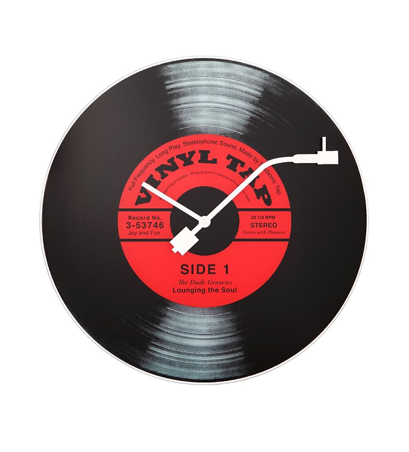 NeXtime - Vinyl Tap vinyl record wall clock - Clocks - Glass Red