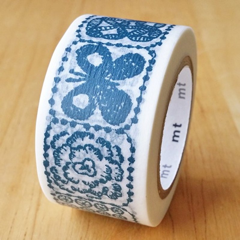 mt x mina perhonen and paper tape [forest tile (MTMINA29)] - Washi Tape - Paper Blue