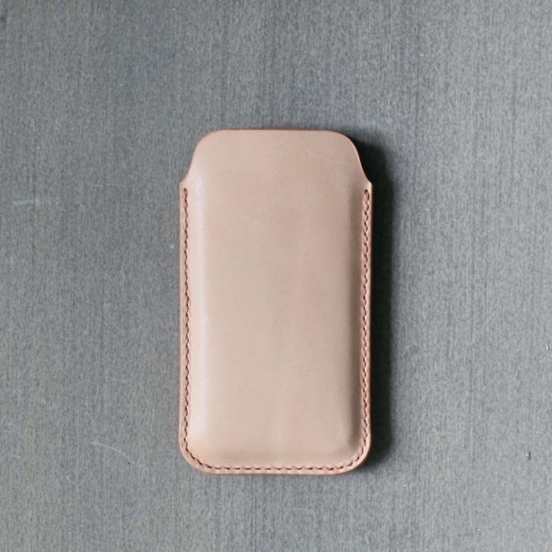 iPhone nude genuine leather sleeve pouch case - Phone Cases - Genuine Leather Gold