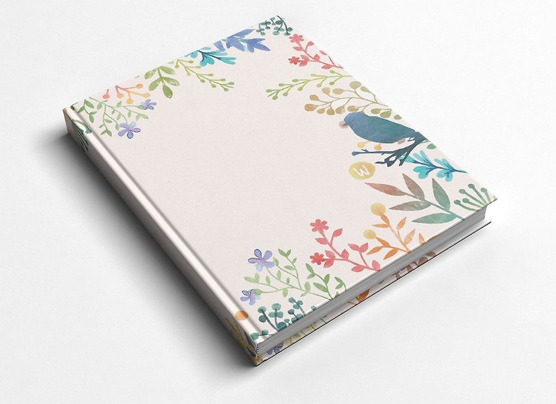Rococo strawberry WELKIN hand-made handmade book/notebook/handbook/diary-ink spread - สมุดบันทึก/สมุดปฏิทิน - กระดาษ สีเทา