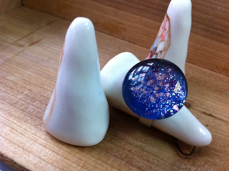 Starry Night Band - General Rings - Glass Blue