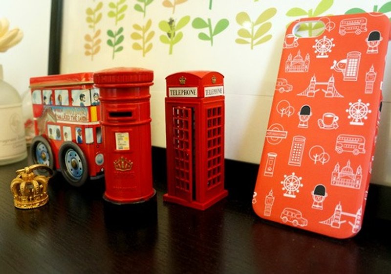 Ni Hao I'm FiFi Urban Series iPhone 5 / 5s Rear Hiya Lodon! (Red London) - เคส/ซองมือถือ - พลาสติก สีแดง