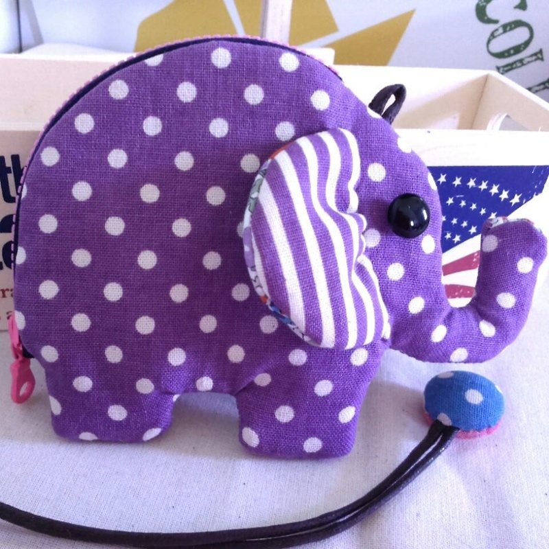 Elephants Purse - Coin Purses - Other Materials Multicolor