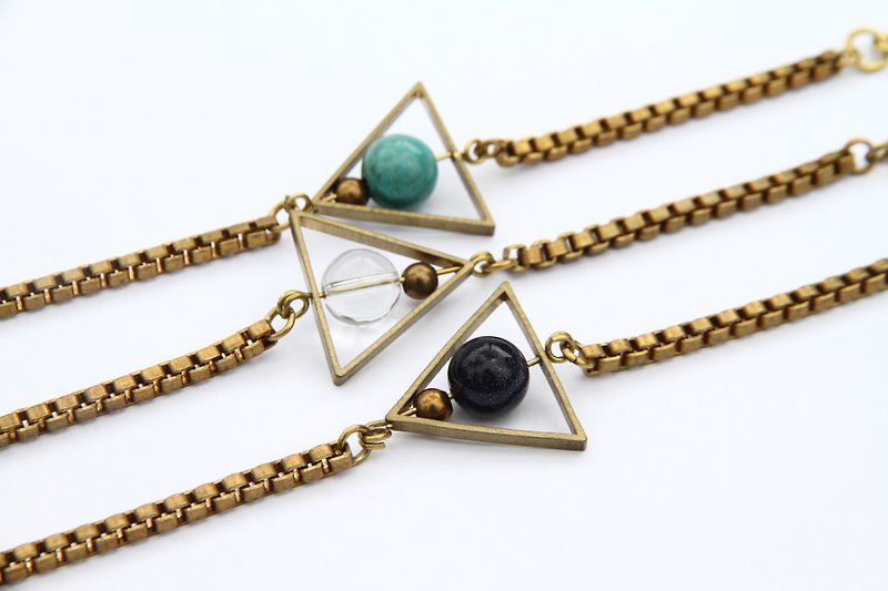 The Planet in Triangle Bracelet - Bracelets - Other Metals 